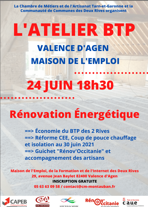Reunion D Information Artisans Du Btp Communaute De Communes Des Deux Rives
